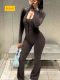 Cardigan top slim fit flared pants set