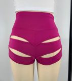 Tight fit high waisted sport three part hollow pants