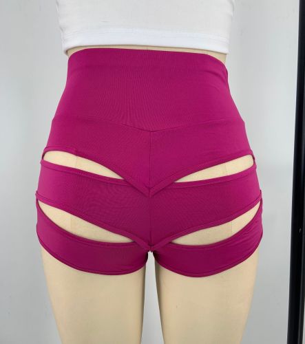Tight fit high waisted sport three part hollow pants