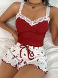 Lace camisole shorts set, home wear, pajamas