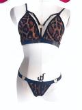 Sexy lingerie leopard print bikini three-point set