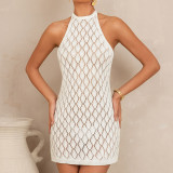 Hollow neck strap, see through backless short sunscreen cover, skirt
