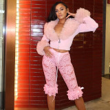 Lace casual pants