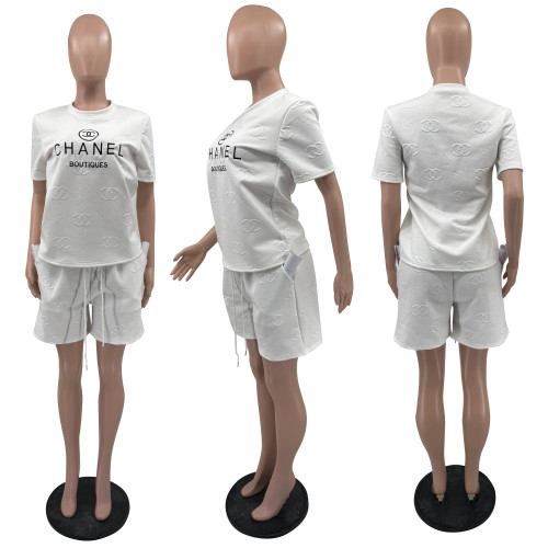 Steel pressure high-end set embroidery two-piece set