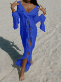 Long sleeved lace cardigan beach bikini sunscreen cover