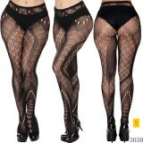 Jacquard lace hollow pantyhose fishing net socks