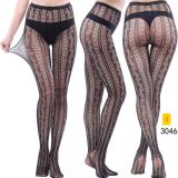 Jacquard lace hollow pantyhose fishing net socks