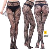 Jacquard lace hollow pantyhose fishing net socks