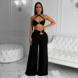 Two piece strapless pants set