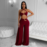 Two piece strapless pants set