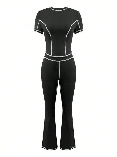Tight Sports Yoga Short Sleeve Set