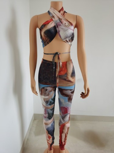 Sleeveless strap hollow positioning printing set