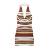 Tailored crochet short neck dress