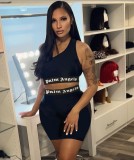 Printed tight fitting sports shorts set