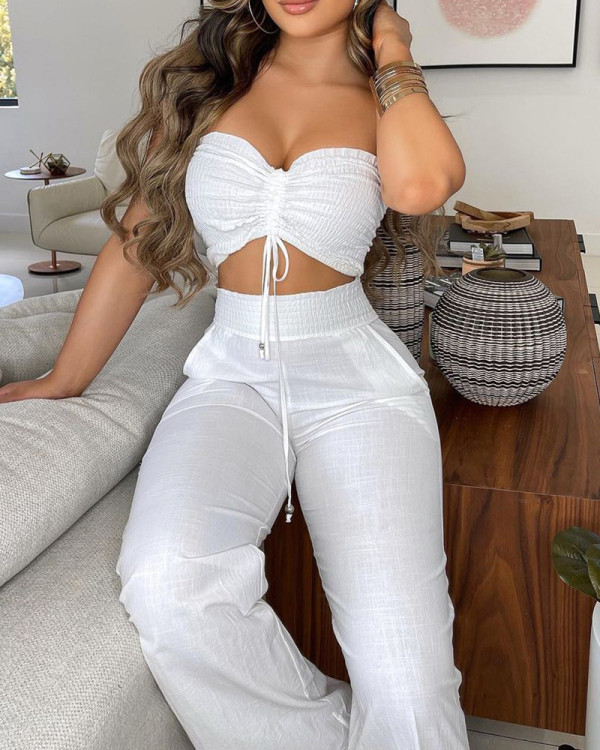 Strapless pants set