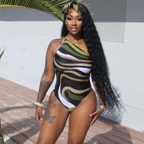 Tight fitting backless jumpsuit