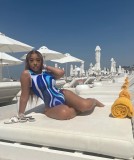 One-piece split bikini swimsuit