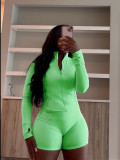 Sports tight fitting long sleeved shorts two-piece set