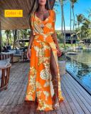 Small vest+sleeveless backless dress two-piece set