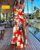 Small vest+sleeveless backless dress two-piece set