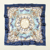 Chain rope printed headscarf with elegant temperament and silk scarf YSY201