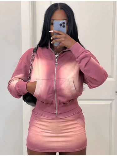 Hoodie bag hip slimming 2-piece set BG5035