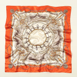 Chain rope printed headscarf with elegant temperament and silk scarf YSY201