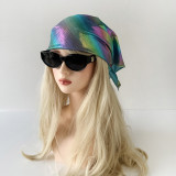 Retro square scarf wrapped around chest and hip-hop style silk scarf