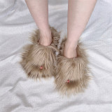 Imitation plush slippers