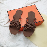 Chain PVC toe clamp beach three belt sandals