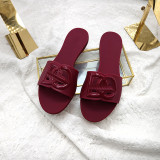 Crystal jelly colored flat bottomed slippers