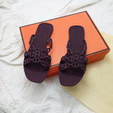 Chain PVC toe clamp beach three belt sandals