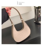Stone patterned armpit shoulder handbag