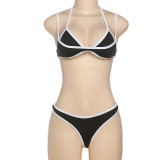 Color blocked bikini split set