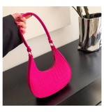Stone patterned armpit shoulder handbag