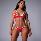 Color blocked bikini split set