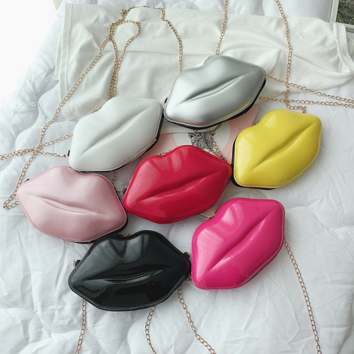 Lips Mini Makeup Bag Candy Shoulder Cross Shoulder Chain Women's Bag