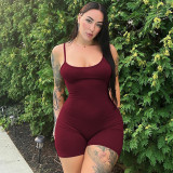 Backless pleated camisole jumpsuit