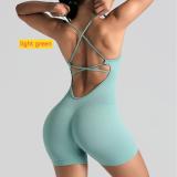 Beauty back fitness suit quick drying yoga jumpsuit set