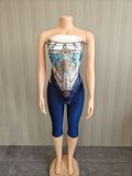 Backless top and pants two-piece set
