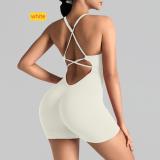 Beauty back fitness suit quick drying yoga jumpsuit set