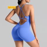 Beauty back fitness suit quick drying yoga jumpsuit set