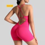 Beauty back fitness suit quick drying yoga jumpsuit set