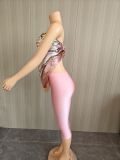 Backless top and pants two-piece set
