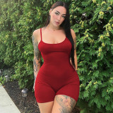 Backless pleated camisole jumpsuit