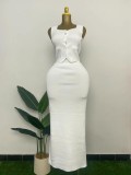 Women's knitted two-piece skirt set
