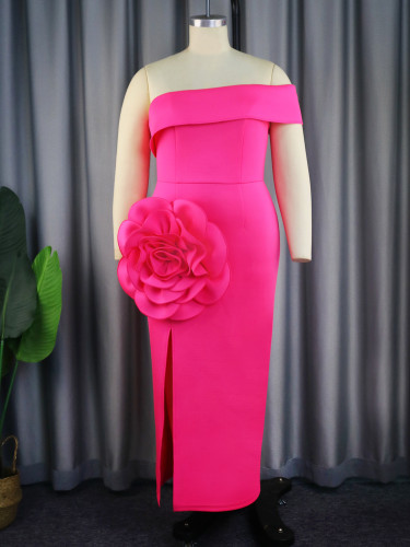 Skirt with a strapless slit and a one-step skirt