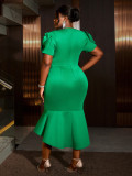 High waisted fishtail dress party dinner dress