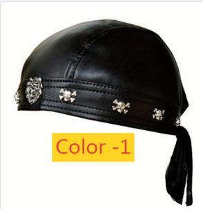 Skeleton Rivet Leather Strap Hat Ball Lebi Sea Pirate Hat M769933965790