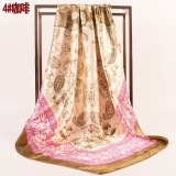 Printed generous scarf, dual color scarf, silk scarf, headscarf, shawl